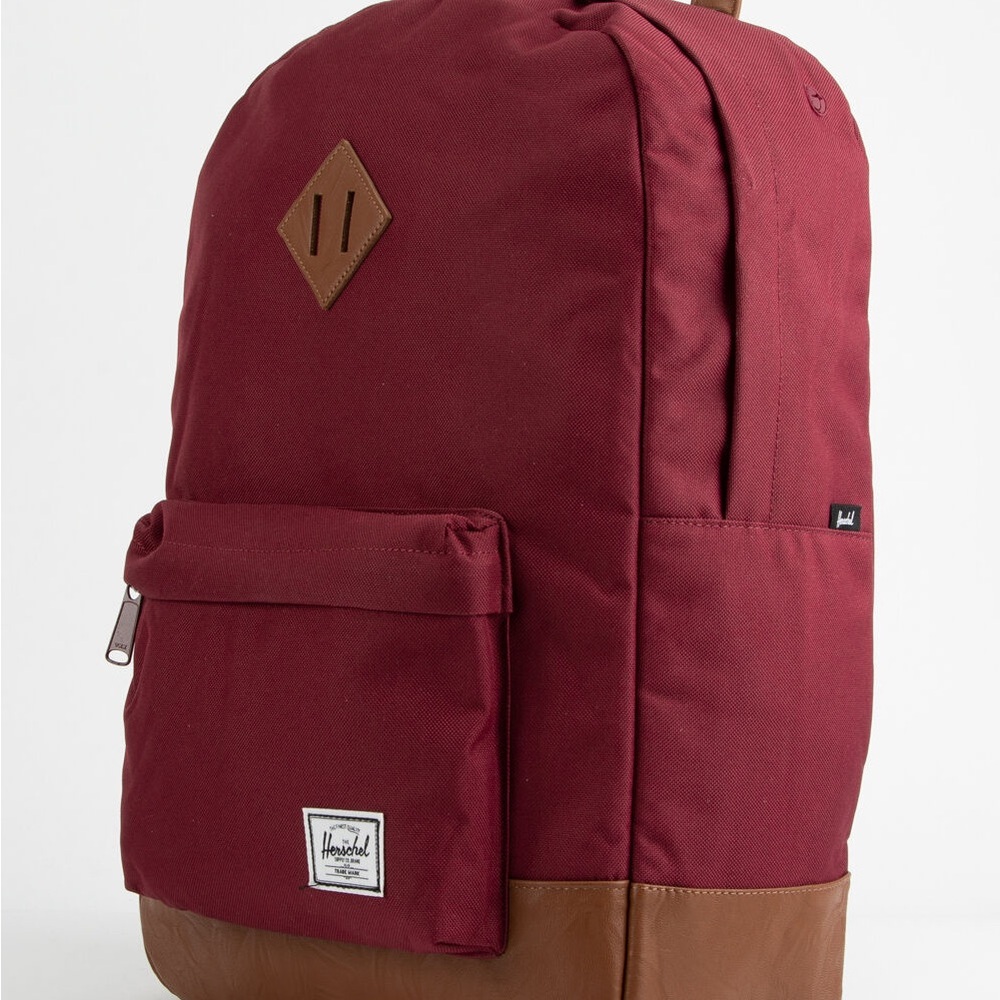 Herschel Supply Company Maroon and Brown Backpack Heritage Burgundy Windsor Wine